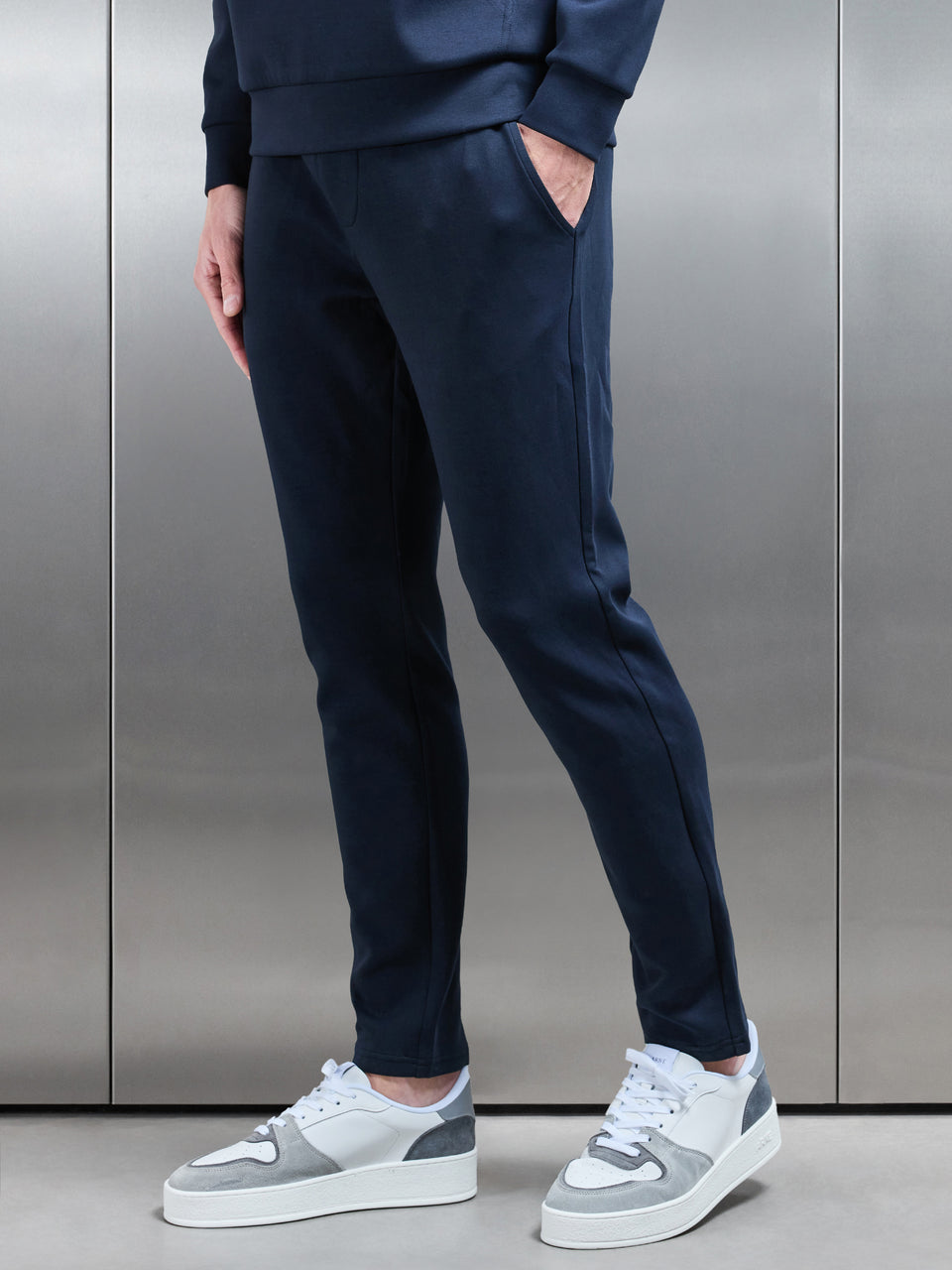 Interlock Jersey Essential Jogger in Navy