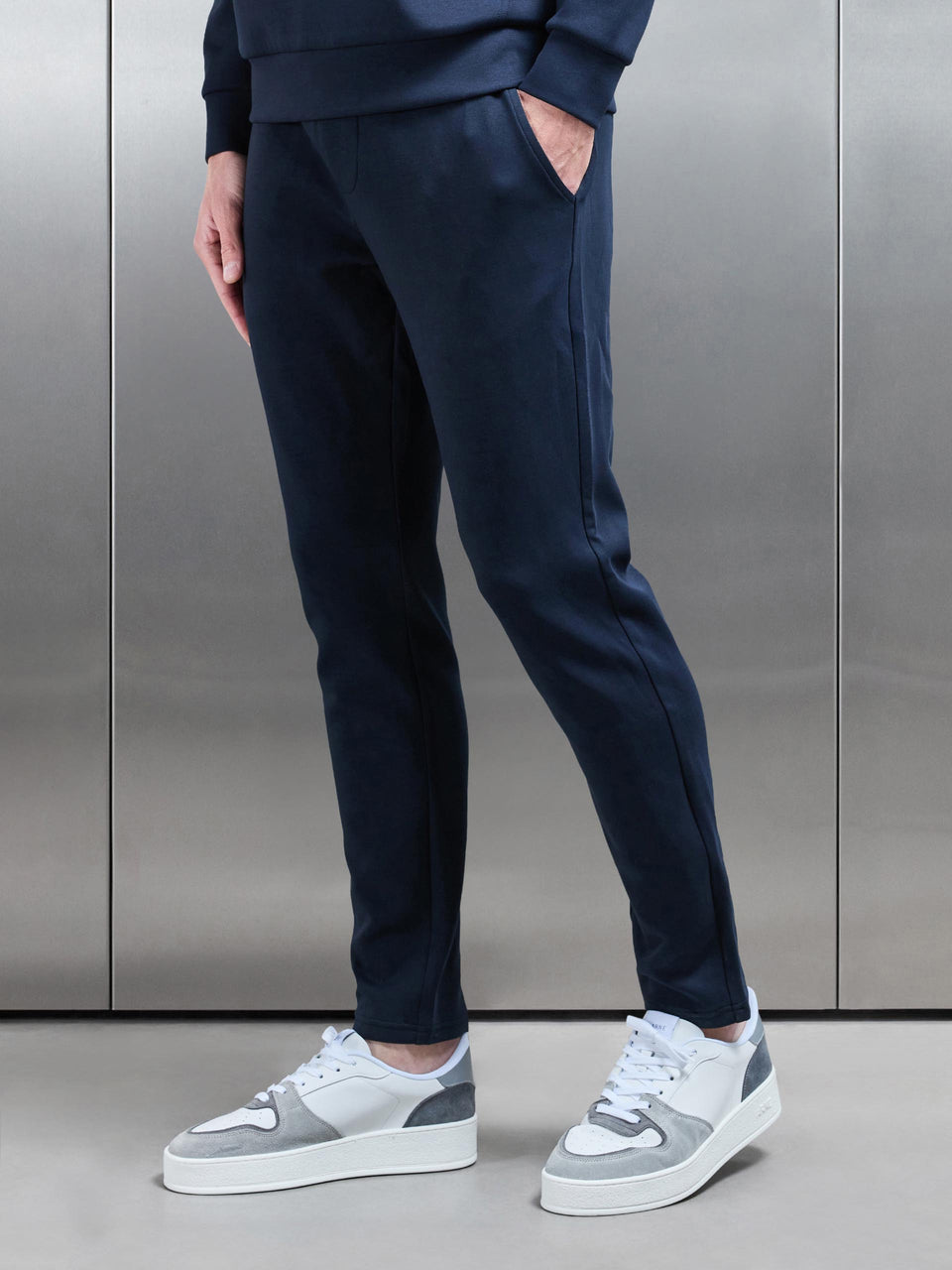 Interlock Jersey Essential Jogger in Navy