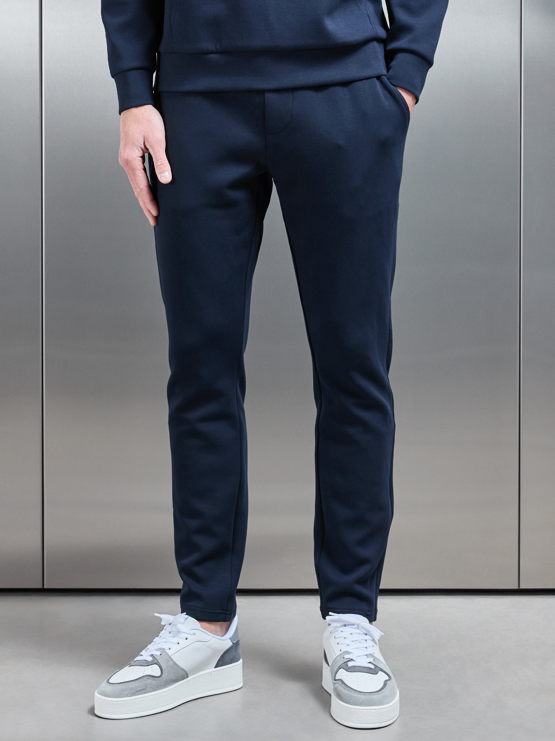 Interlock Jersey Essential Jogger in Navy
