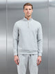 Interlock Jersey Half Zip in Marl Grey