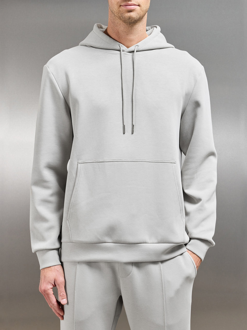 Interlock Jersey Hoodie in Stone