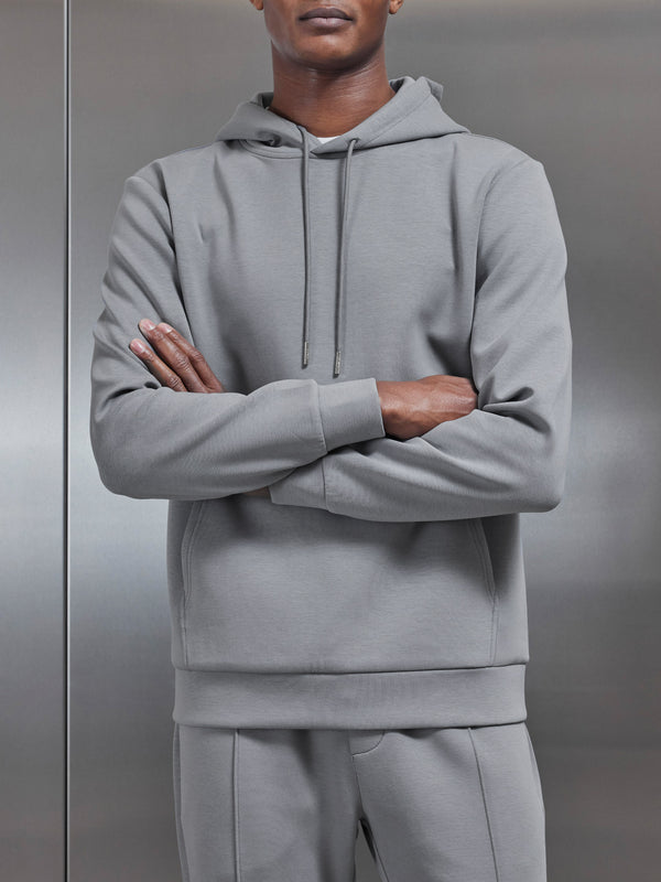 Interlock Jersey Hoodie in Grey