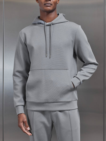 Interlock Jersey Hoodie in Grey