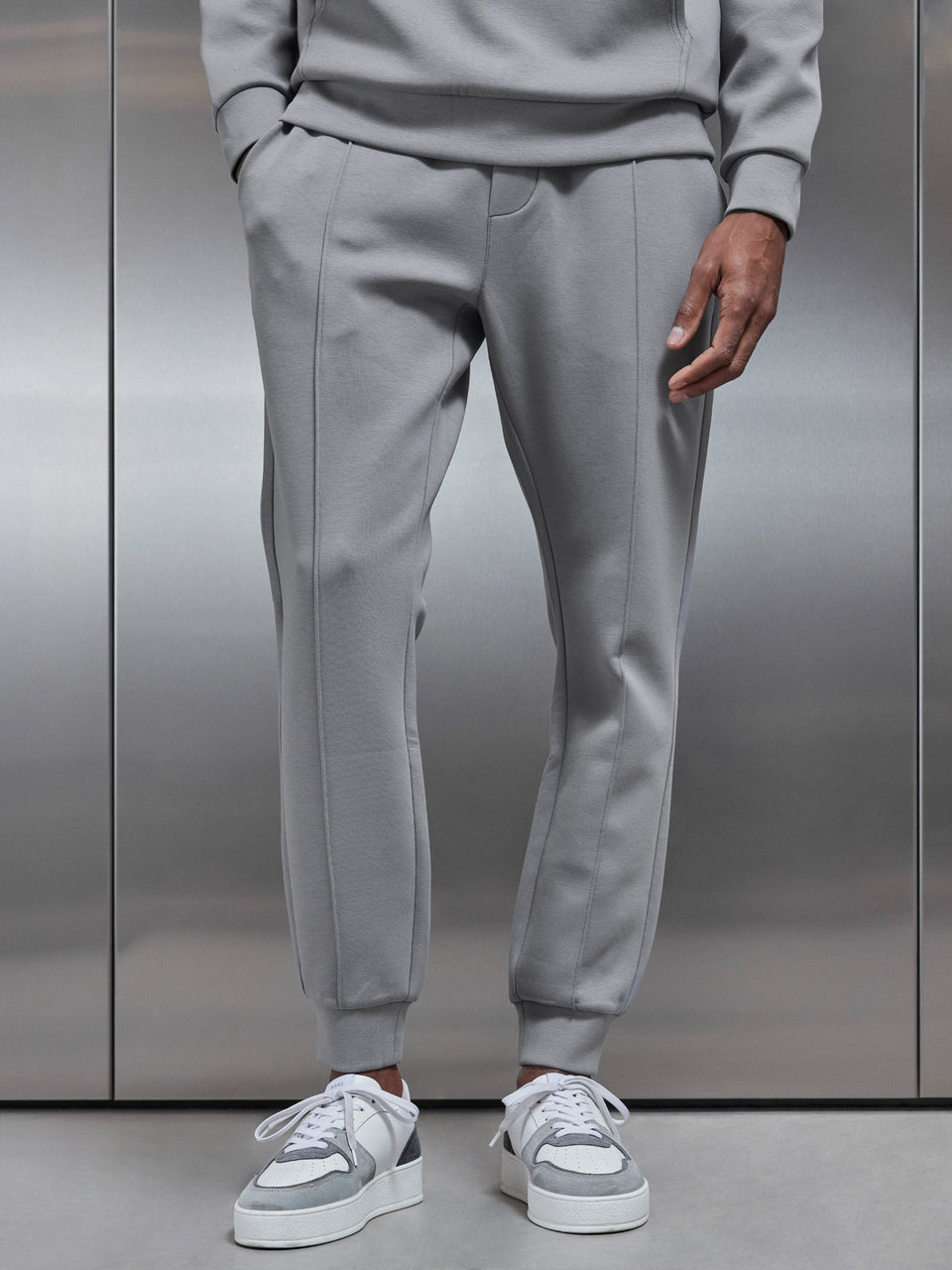 Interlock Jersey Jogger in Grey