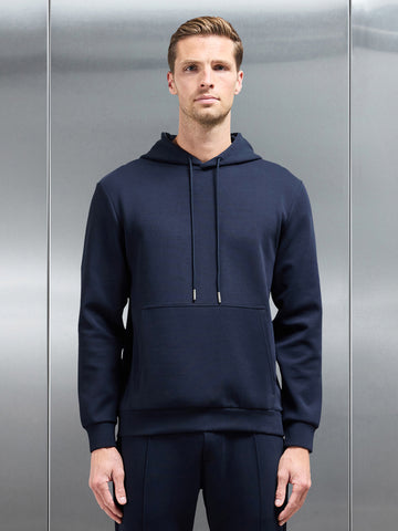 Interlock Jersey Hoodie in Navy