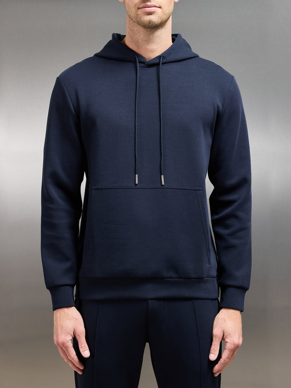 Interlock Jersey Hoodie in Navy