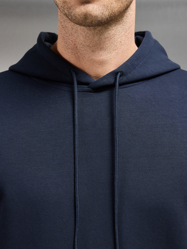 Interlock Jersey Hoodie in Navy