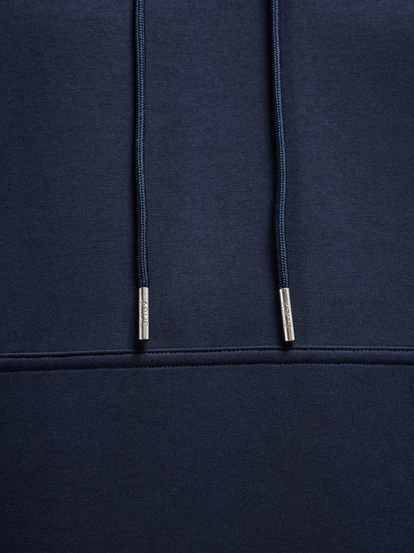 Interlock Jersey Hoodie in Navy