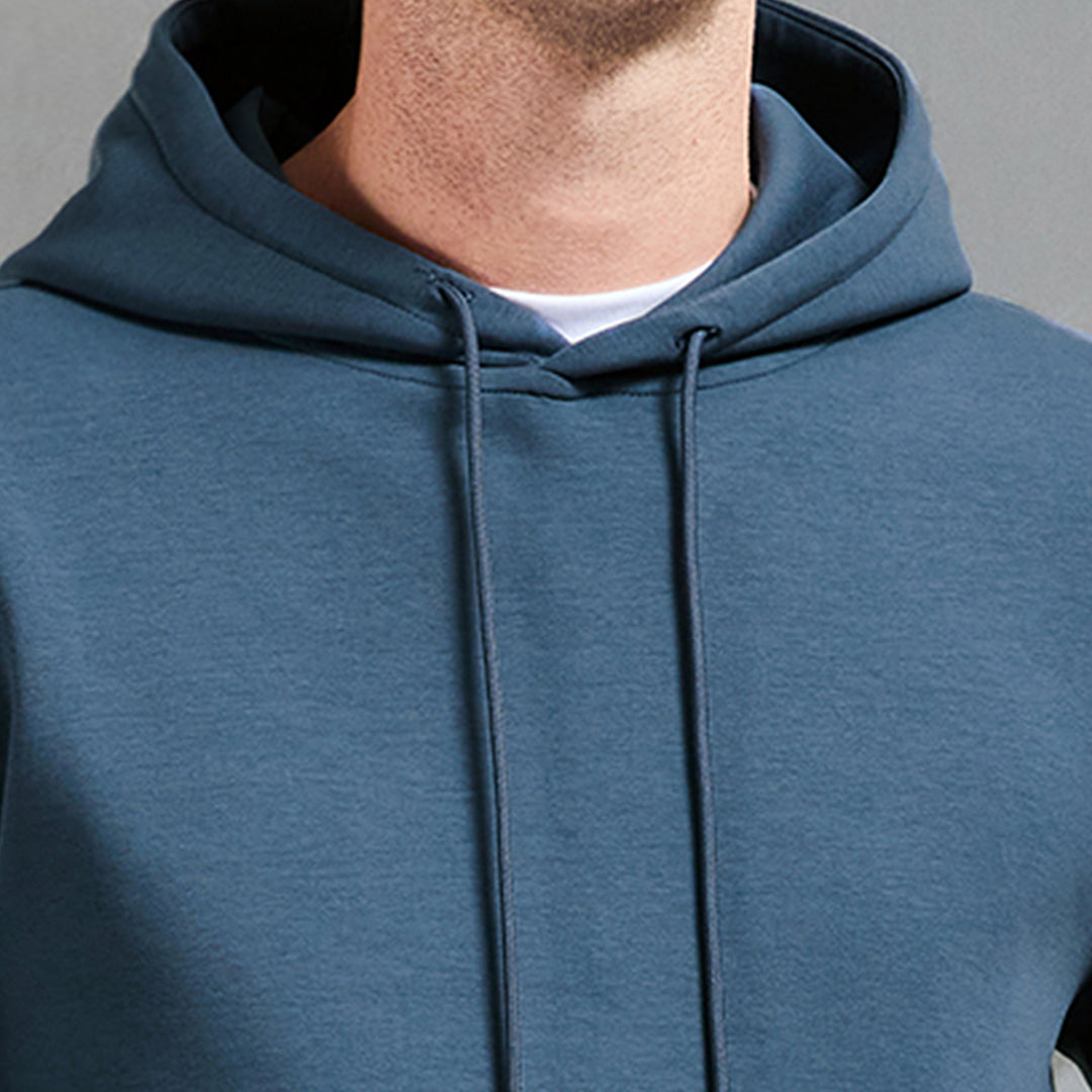 Interlock Jersey Hoodie in Steel Blue
