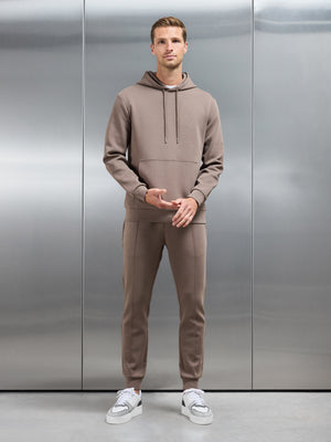 Interlock Jersey Hoodie in Taupe