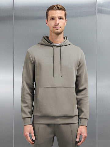 Interlock Jersey Hoodie in Taupe