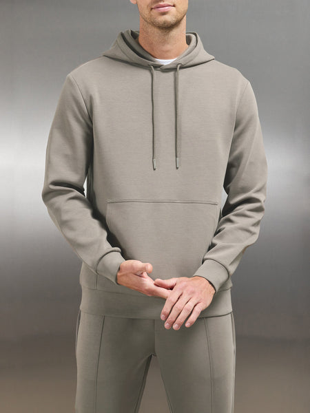 Interlock Jersey Hoodie in Taupe