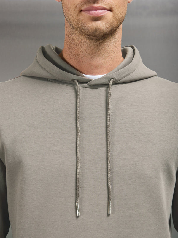 Interlock Jersey Hoodie in Taupe