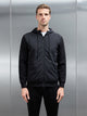Interlock Jersey Hybrid Windbreaker in Black