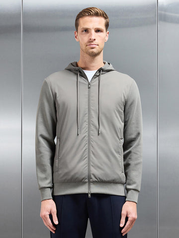 Interlock Jersey Hybrid Windbreaker in Sage