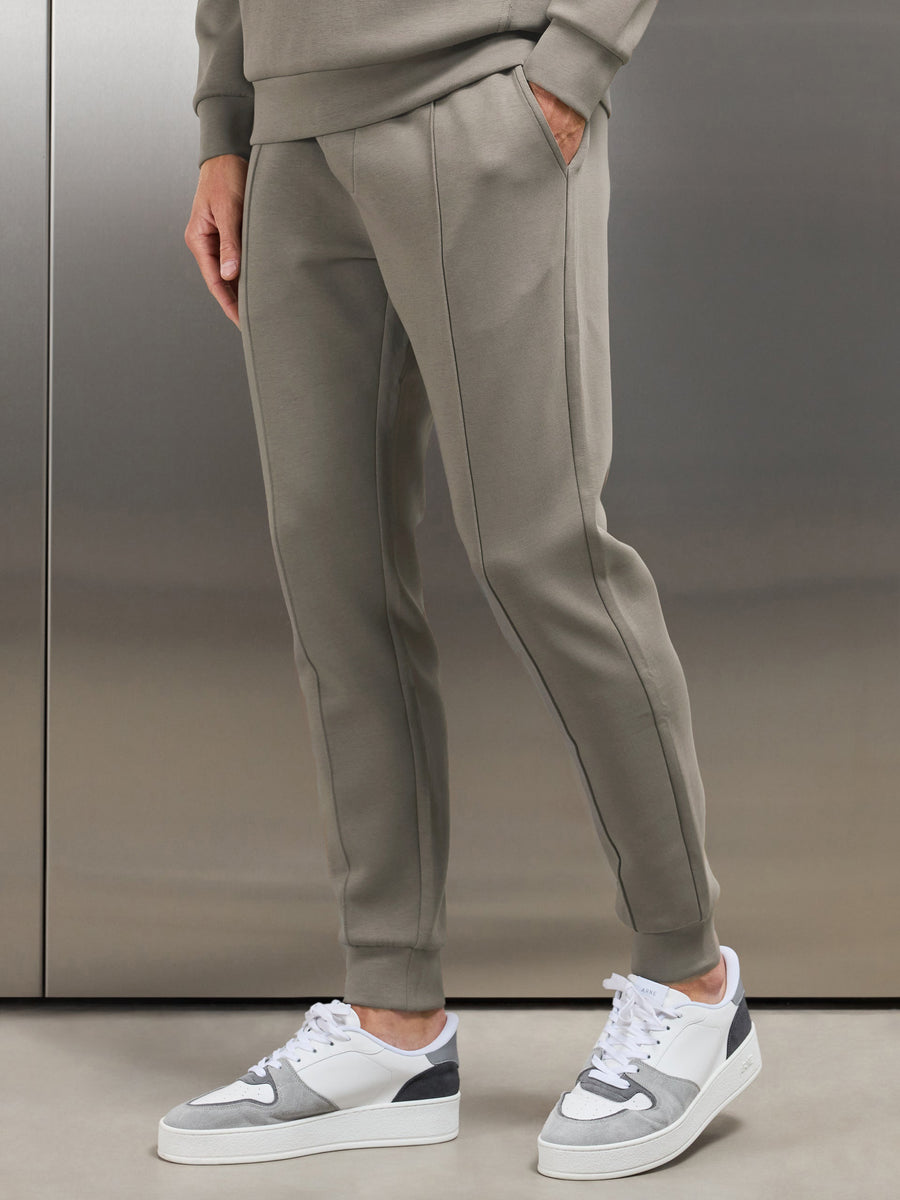 Interlock Jersey Jogger in Taupe