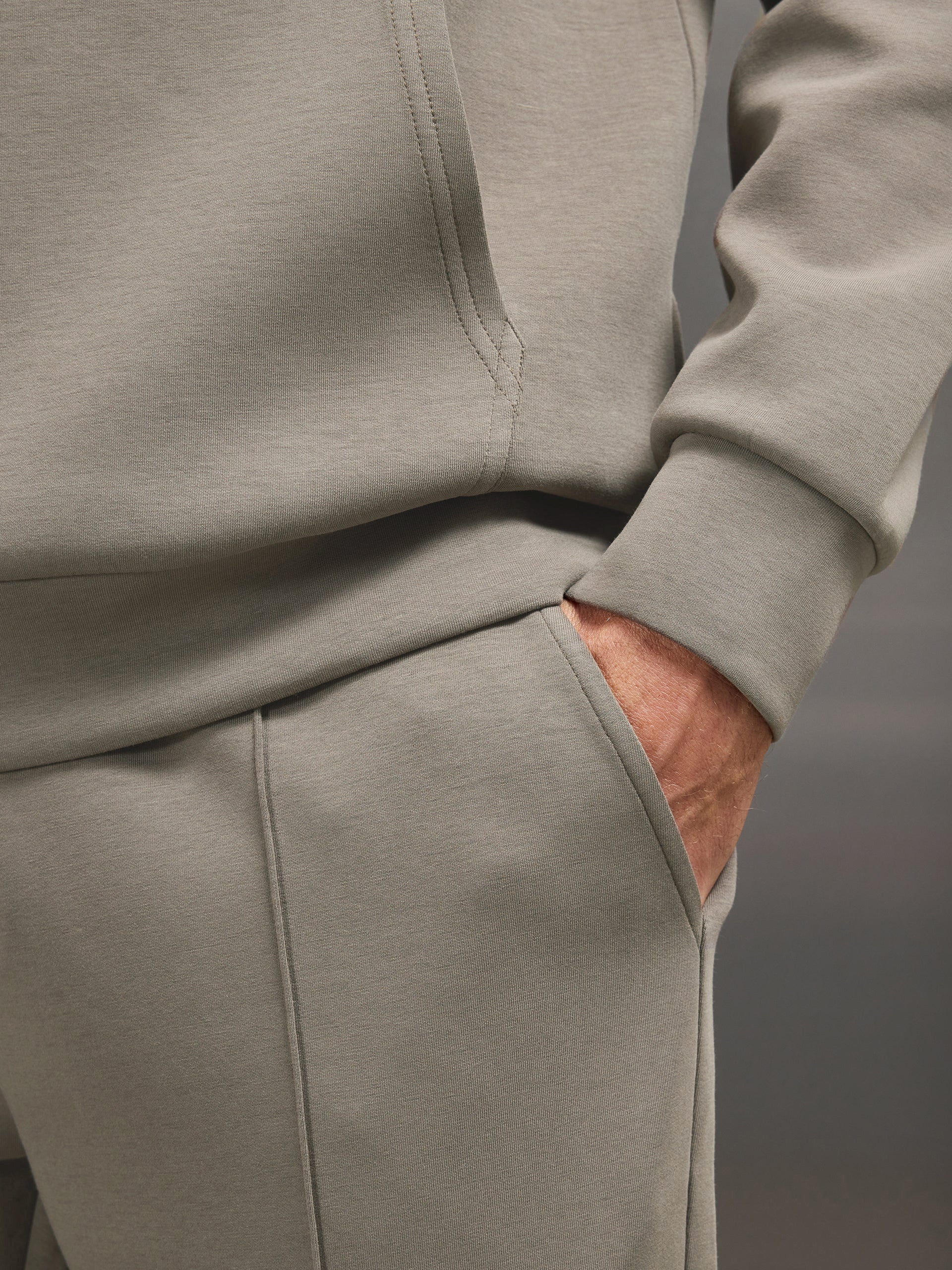 Interlock Jersey Jogger in Taupe