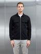 Interlock Jersey Pocket Zip Through Overshirt in Black