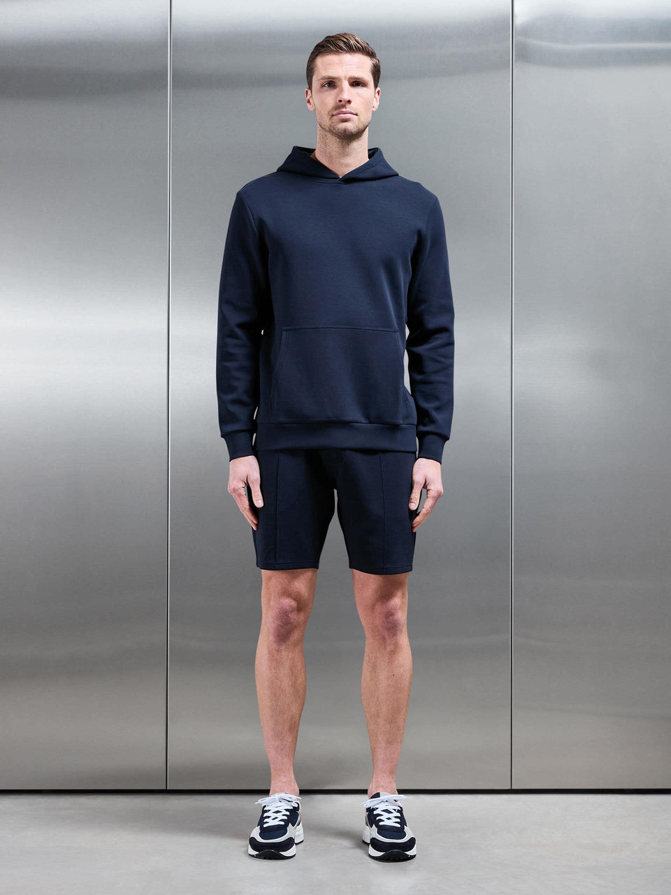 Interlock Jersey Short in Navy