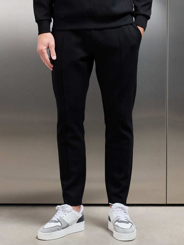 Interlock Jersey Tapered Jogger in Black