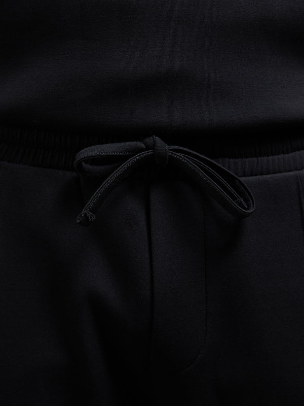 Interlock Jersey Tapered Jogger in Black