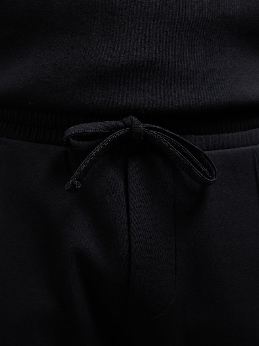 Interlock Jersey Tapered Jogger in Black