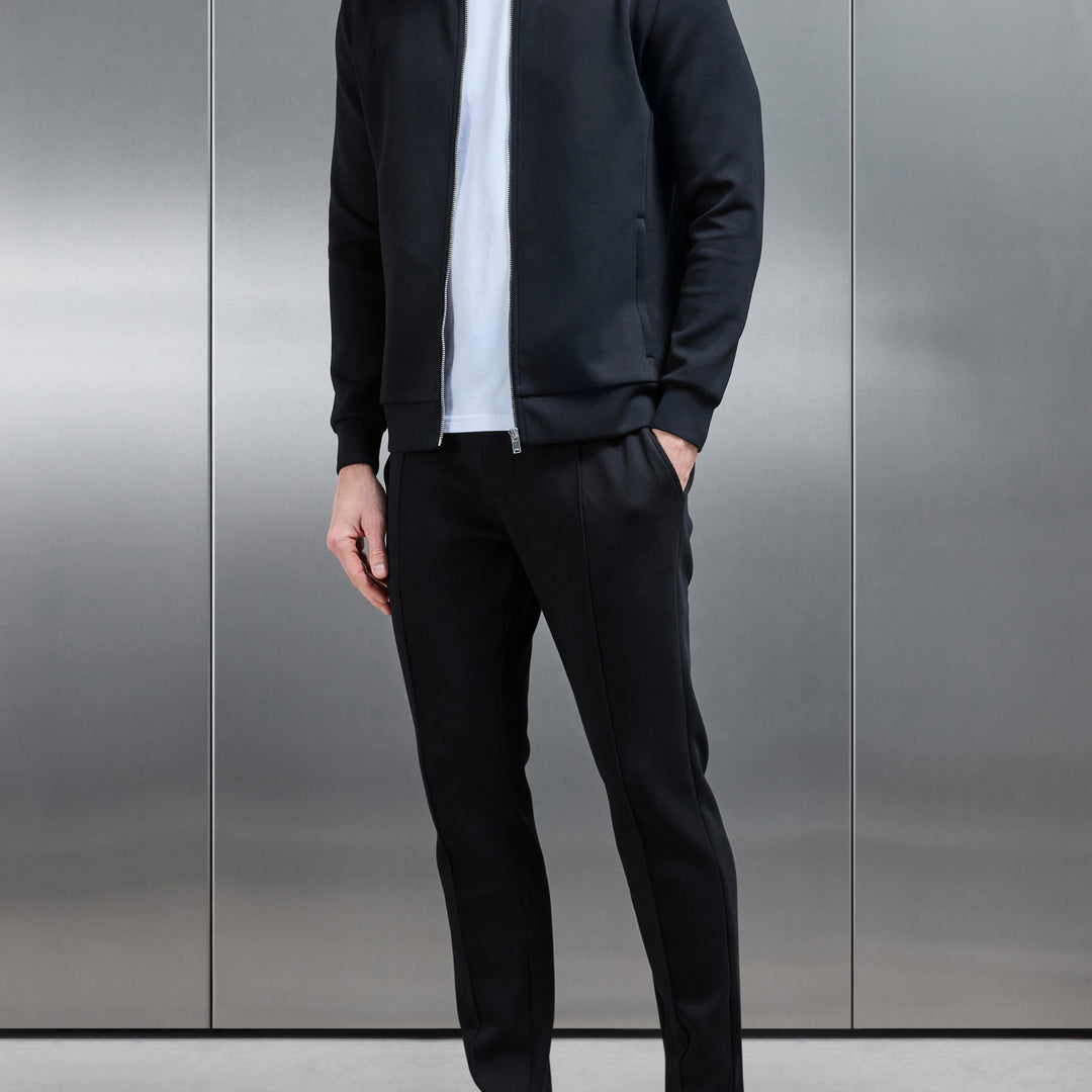 Interlock Jersey Tapered Jogger in Black
