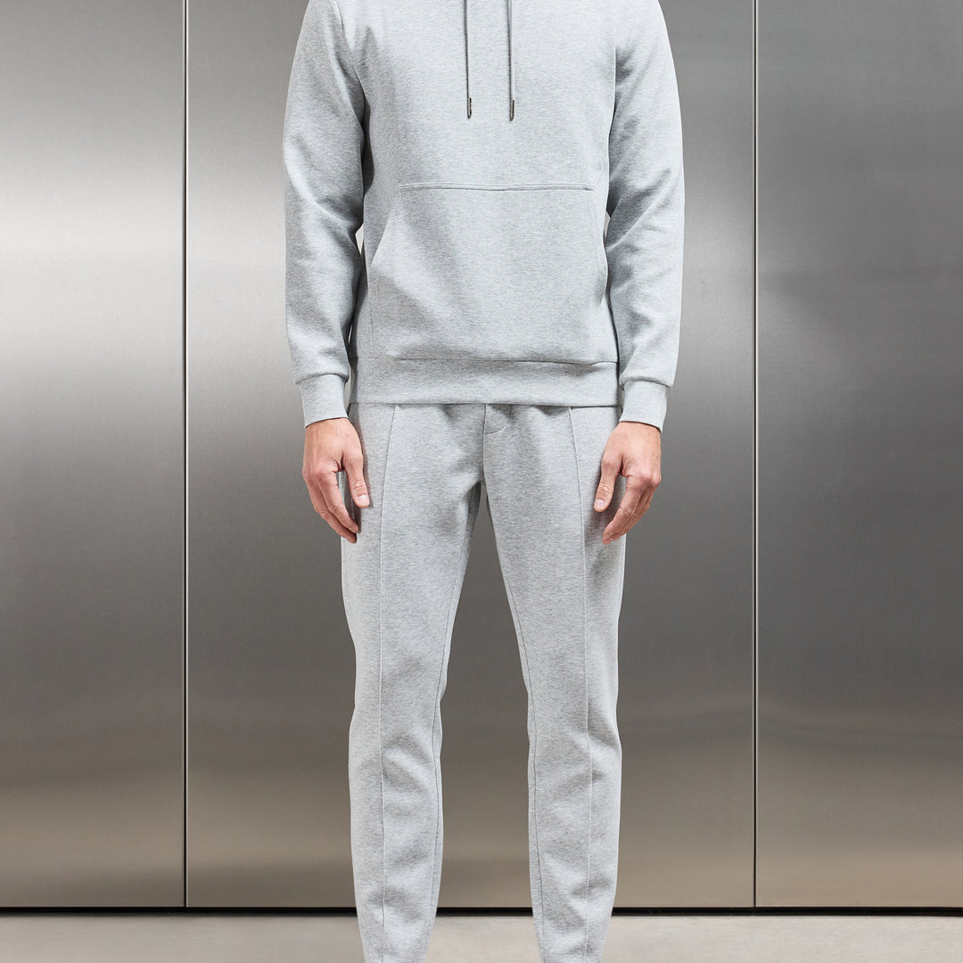 Interlock Jersey Tapered Jogger in Marl Grey