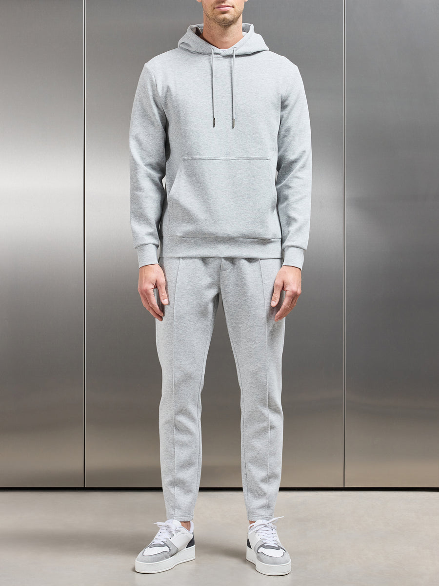 Interlock Jersey Tapered Jogger in Marl Grey