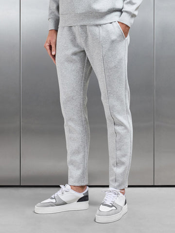 Interlock Jersey Tapered Jogger in Marl Grey