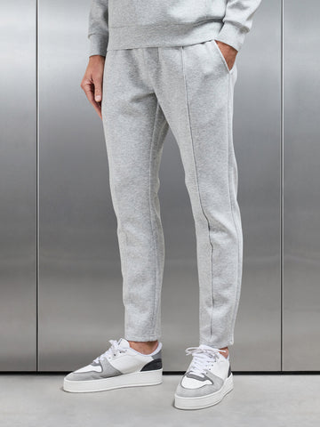 Interlock Jersey Tapered Jogger in Marl Grey