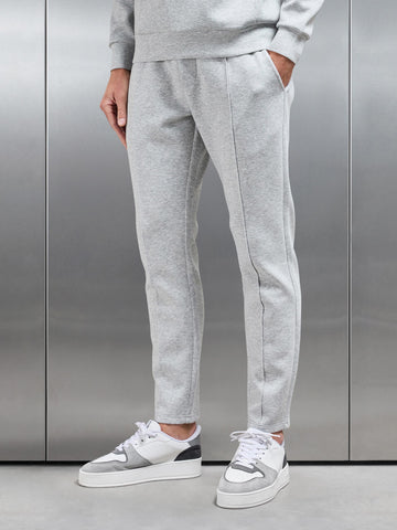 Interlock Jersey Tapered Jogger in Marl Grey