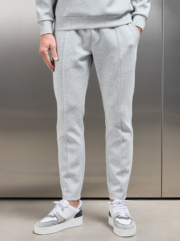 Interlock Jersey Tapered Jogger in Marl Grey