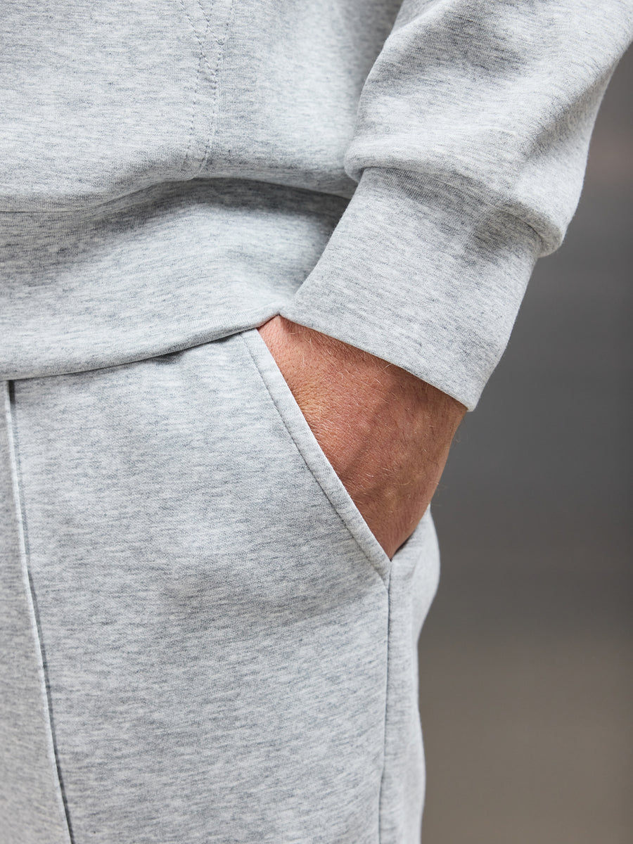 Interlock Jersey Tapered Jogger in Marl Grey