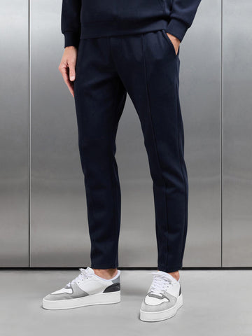Interlock Jersey Tapered Jogger in Navy