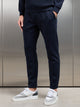 Interlock Jersey Tapered Jogger in Navy