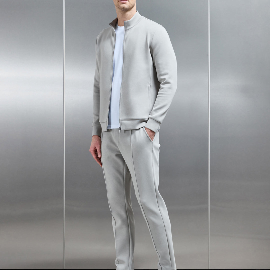 Interlock Jersey Tapered Jogger in Stone