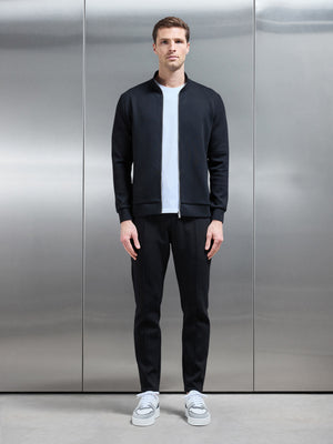 Interlock Jersey Zip Through Jacket in Black