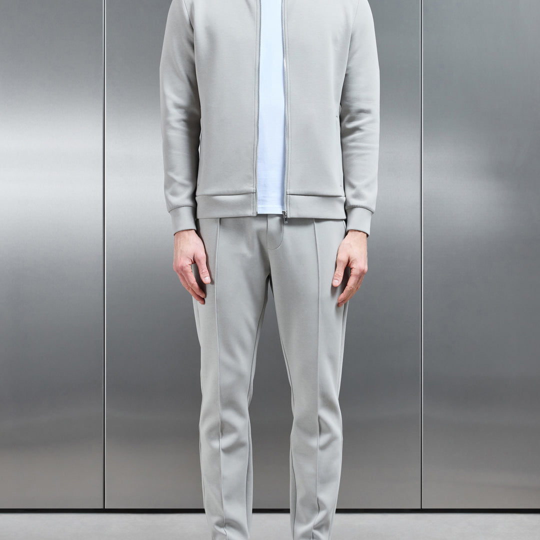 Interlock Jersey Zip Through Jacket in Stone