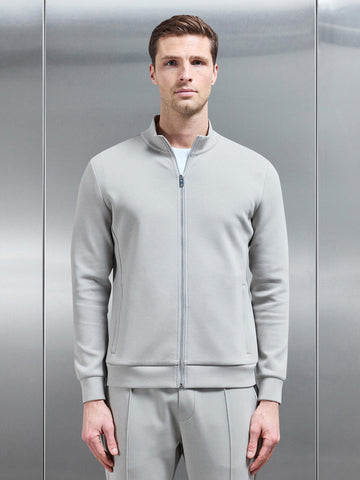 Interlock Jersey Zip Through Jacket in Stone