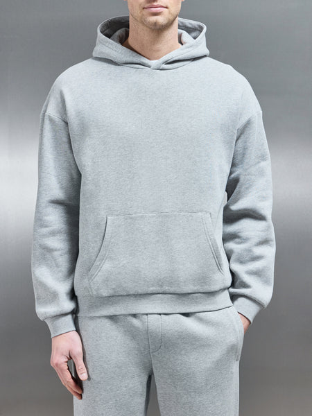 Interlock Neoprene Hoodie in Marl Grey