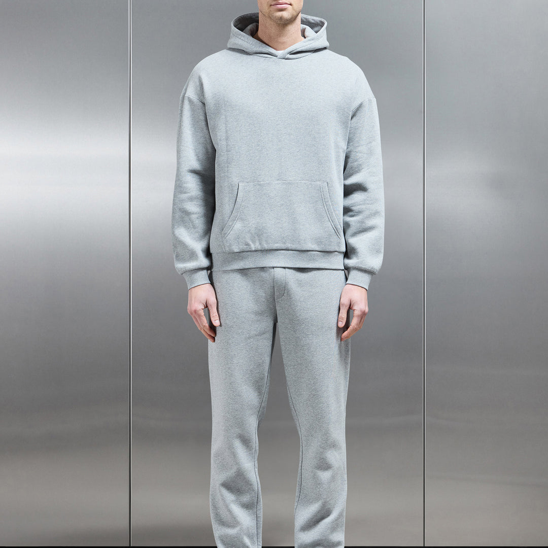 Interlock Neoprene Hoodie in Marl Grey