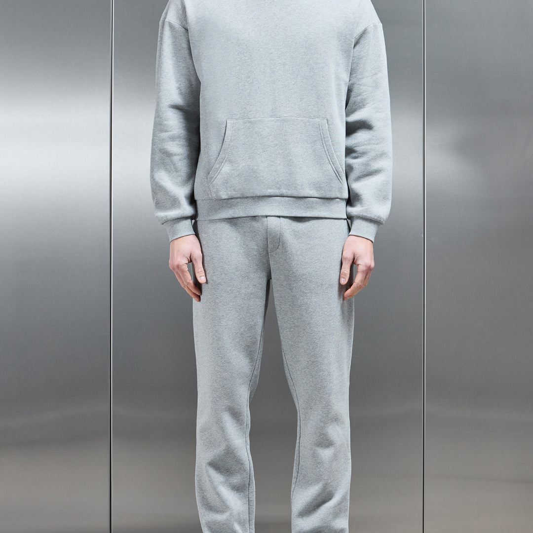 Interlock Neoprene Hoodie in Marl Grey