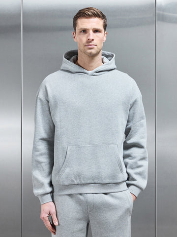 Interlock Neoprene Hoodie in Marl Grey