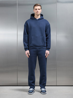 Interlock Neoprene Hoodie in Navy
