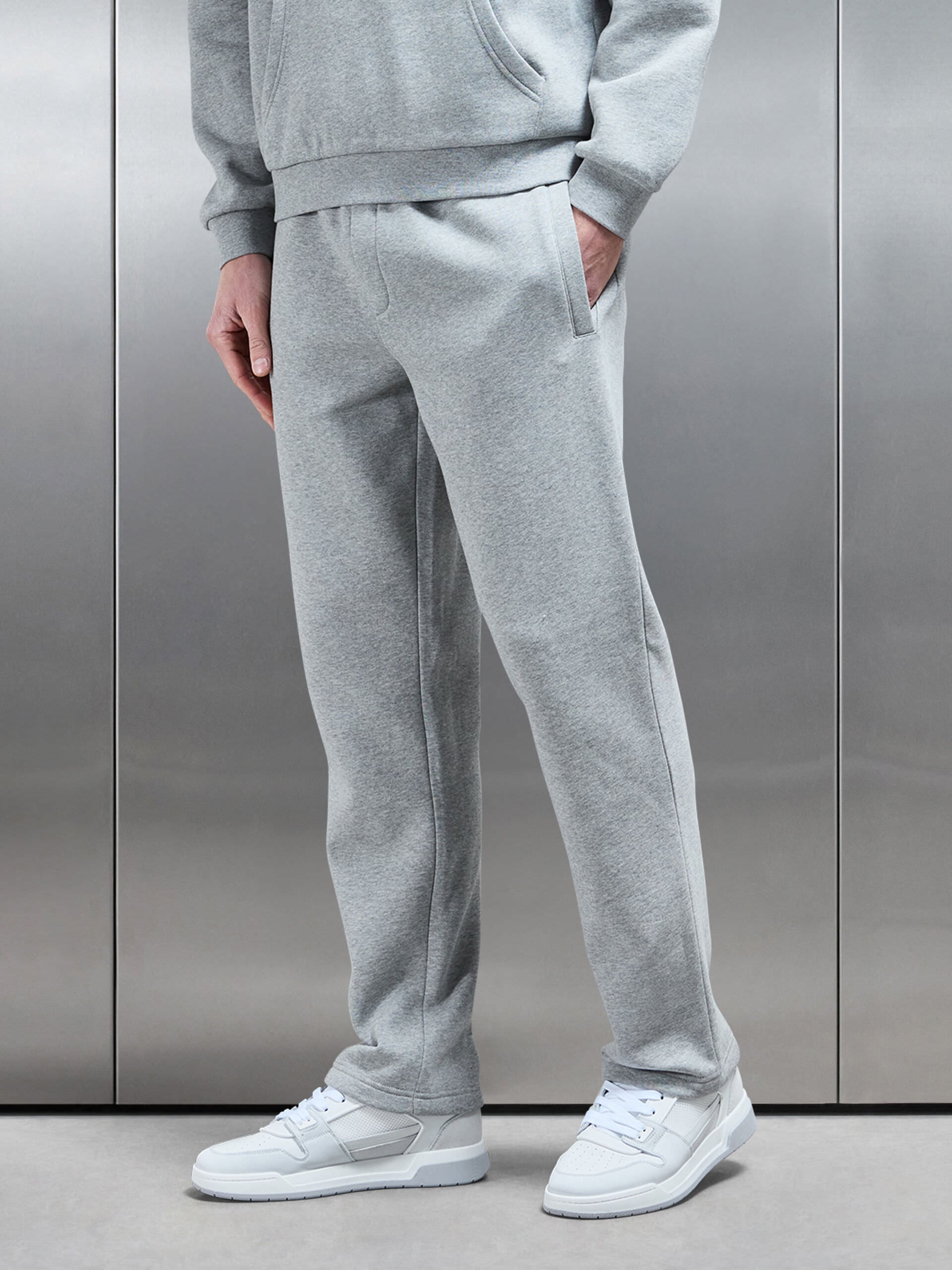 Interlock Neoprene Jogger in Marl Grey