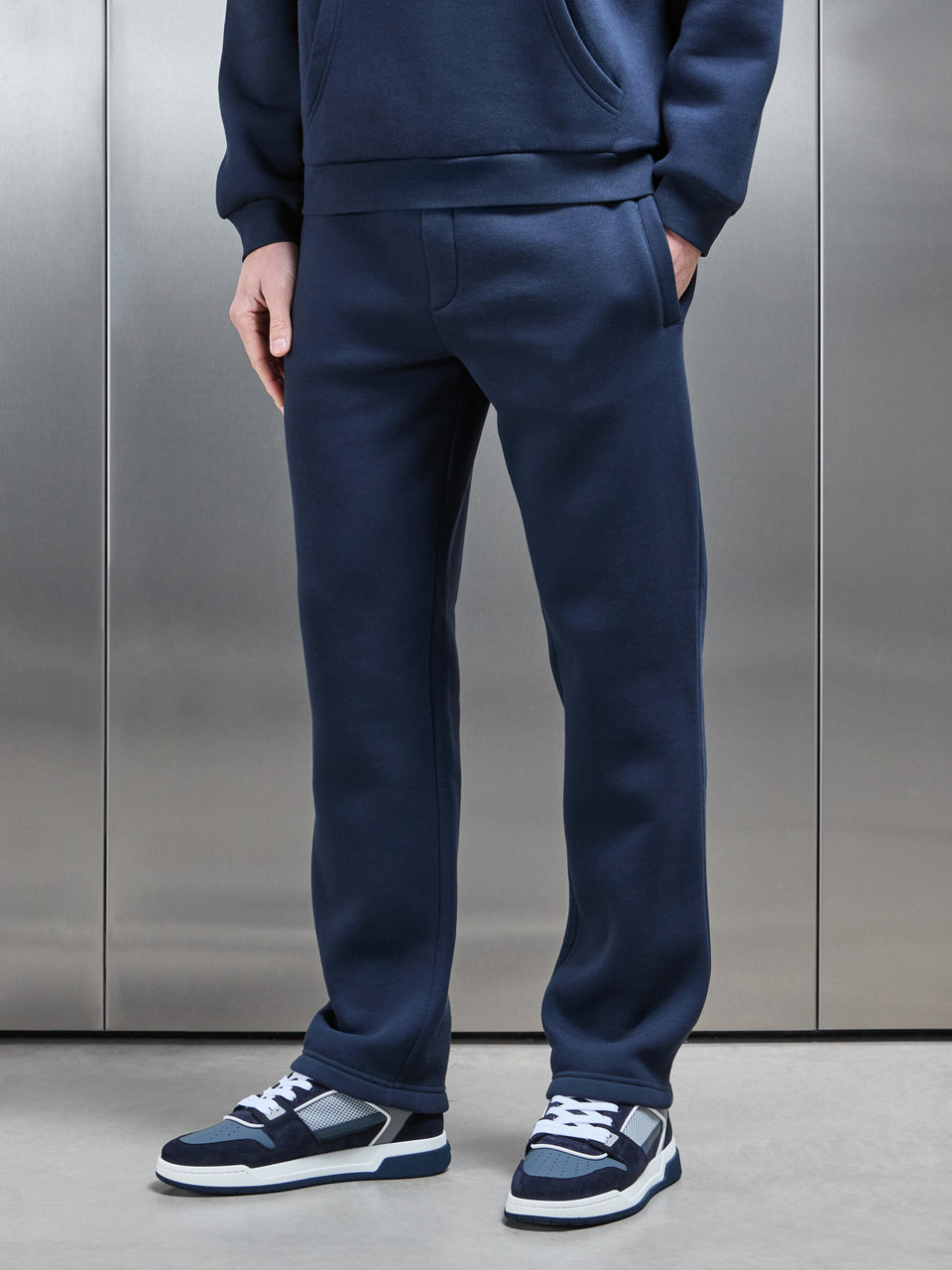 Interlock Neoprene Jogger in Navy