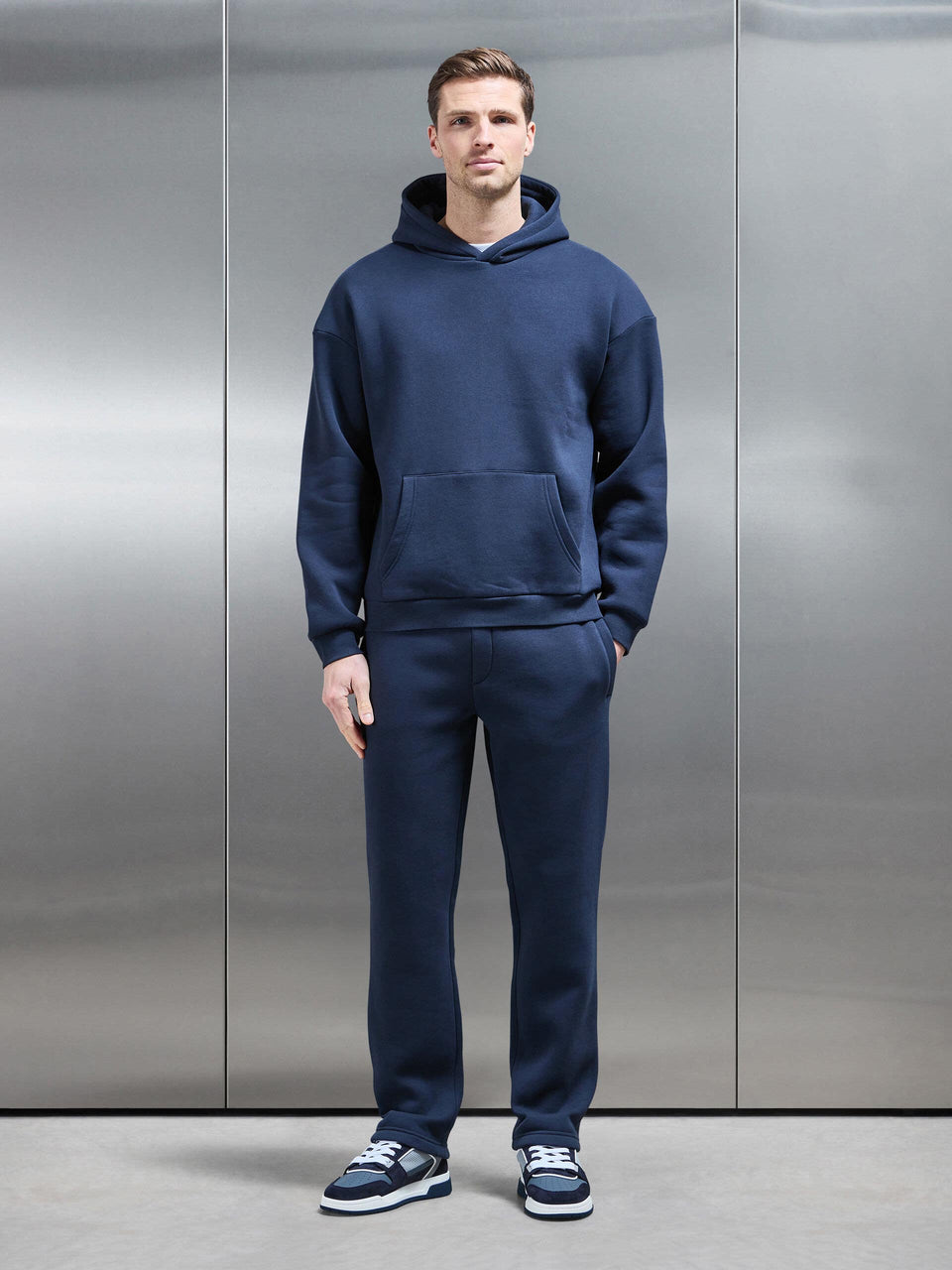 Interlock Neoprene Jogger in Navy