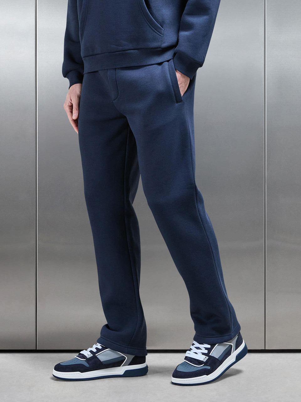 Interlock Neoprene Jogger in Navy