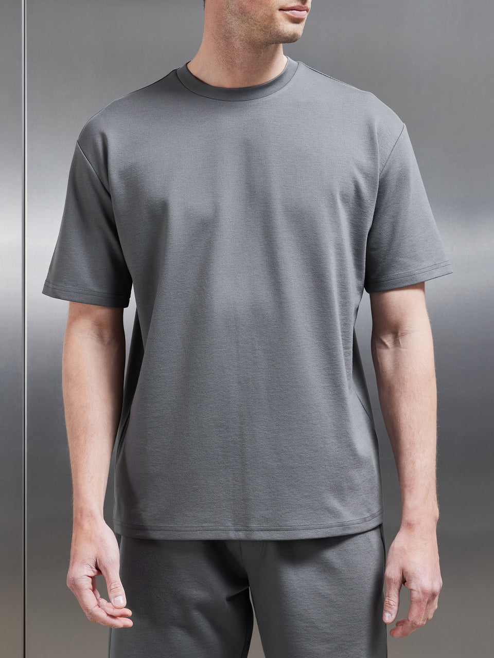 Interlock Relaxed Fit T-Shirt in Grey